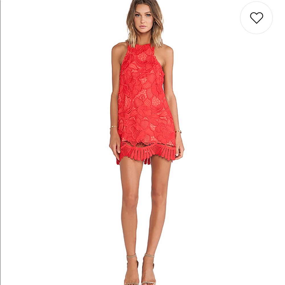 Lovers + Friends l Caspian Shift Dress in Coral